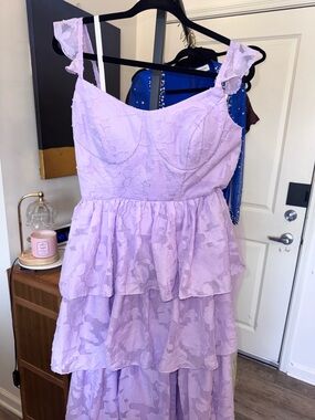 Lilac Tiered Floral Sundress